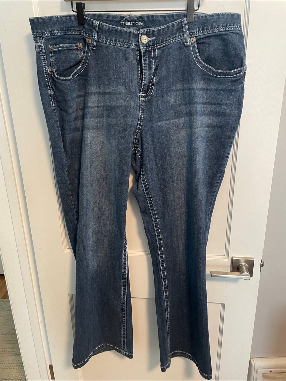 Maurices Curvy Flare Jeans with light stitching